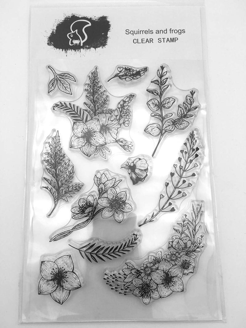 arriettycraft DIY Beautiful Flowers Leaves Floral Stamp Rubber Clear Stamp/Seal Scrapbook/Photo Album Decorative Card Making Clear Stamps - Image 2